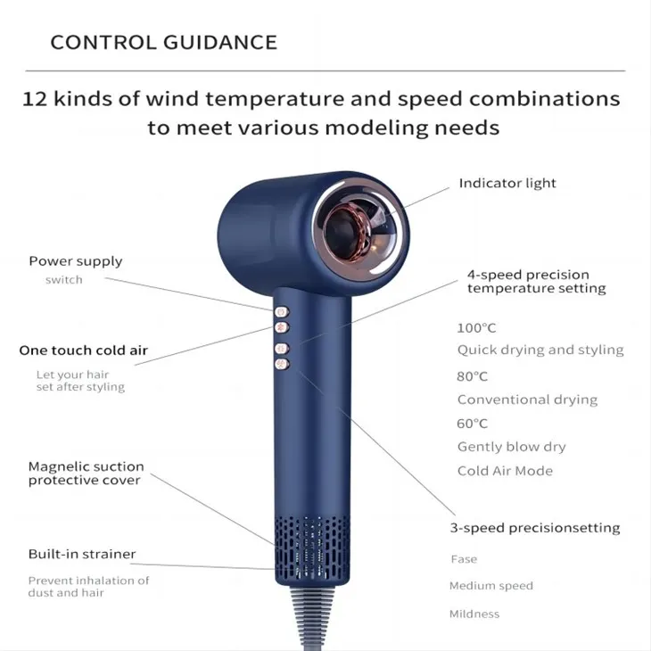Föhn met digitale temperatuurregeling